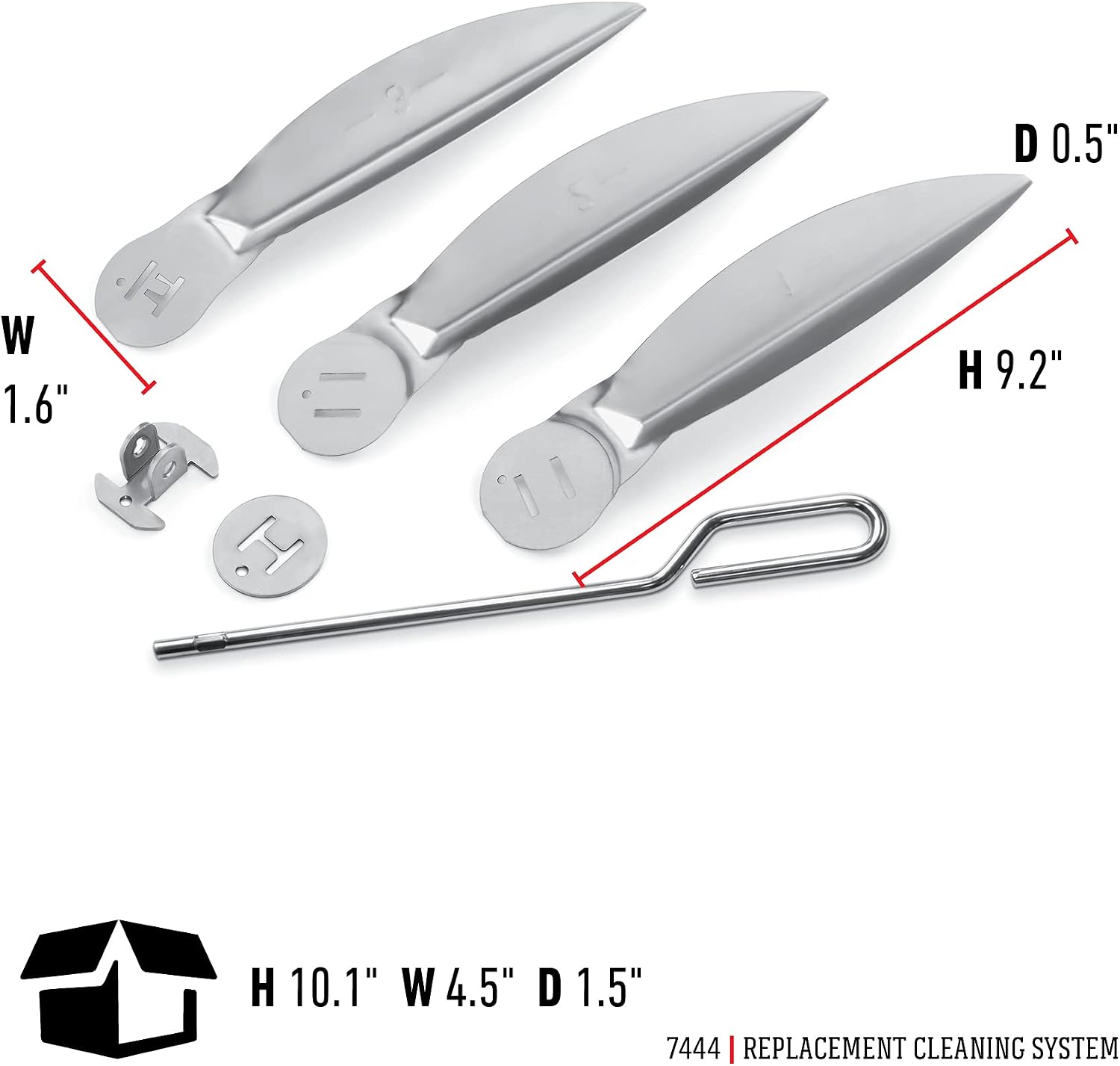 Weber® One‑Touch™ Cleaning System Replacement Kit for 22" Charcoal Grills | Replacement Ash Sweeper Hardware for 22" Kettle Charcoal Grills, Durable Aluminized Steel, Charcoal Grill Replacement Part