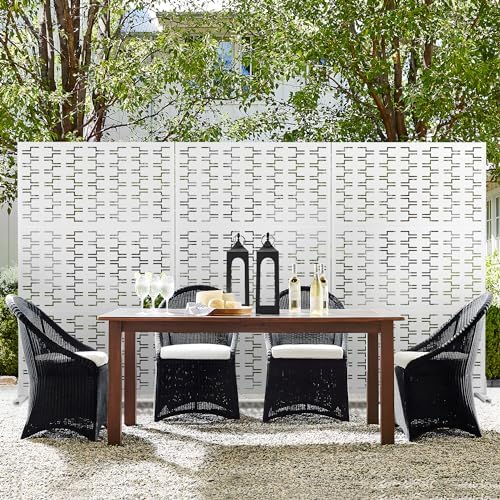 elevens metal outdoor privacy screen, freestanding outdoor divider, package contents