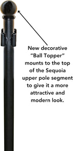 Sequoia Squirrel Proof Bird Feeder Pole System with Patented Spring Baffle, 4 Hanging Stations, Heavy Duty Galvanized Steel with Auger, Adjustable Arms