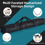 Heavy-Duty Hammock Storage Bag - Black, 41.3''L x 10''W, Oxford Fabric, Zipper Closure, Carrying Bag for Hammock, Stand, Camping Gear & More