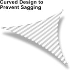 LOVE STORY 10' x 10' x 10' Triangle Grey-White Sun Shade Sail Canopy UV Block for Outdoor Patio Garden Backyard