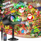 Christmas Projector Lights Outdoor with Ocean Wave & Firefly Light, 20 Slides/160 Patterns Holiday Projection Lights Indoor with Remote & Timer, Waterproof Light Projector Christmas Decorations