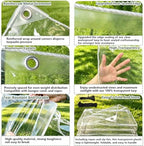 clear tarp with grommets,transparent heavy duty pvc vinyl, side view