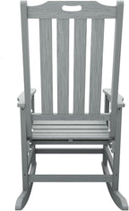 Oversized Rocking Chair Set of 2, Outdoor Rocking Chair for Adults, All Weather Resistant Porch Rocker for Lawn Garden, Grey