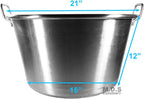 Large Cazo Stainless Steel 21" Caso para Carnitas Gas Heavy Duty Wok Acero Inoxidable