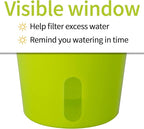 TCBWFY 9 Inch Self Watering Pots for Indoor Plants,3 Sets Self Watering Planter Pots with Visual Water Level Window and Multiple Vents,Self Watering Plant Pot for All House Plants,Flowers,Herbs