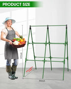 2 Pack Cucumber Trellis, Garden Trellis for Climbing Plants Outdoor, A-Frame Cucumber Trellis for Raised Bed, Plant Grow Support for Tomato, Squash, Vegetable, Flower(33"x47"x2Pcs)