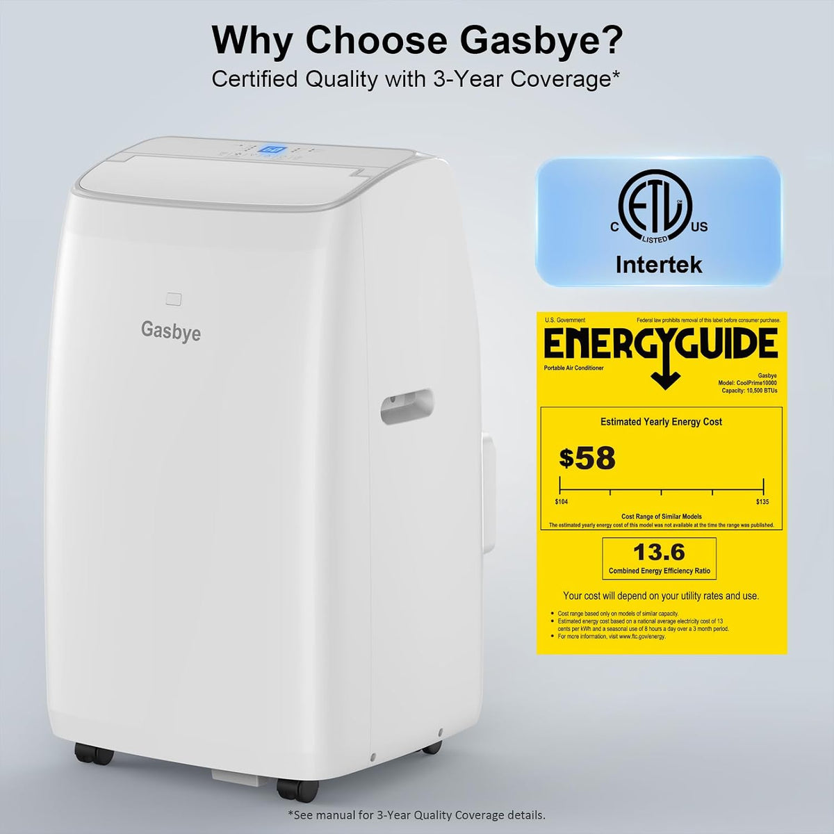 gasbye dual hose portable air conditioner, [2026 upgraded], package contents