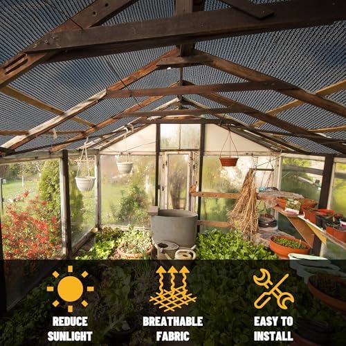amgo 90% shade cloth 6' x 12' black on a desk or shelf