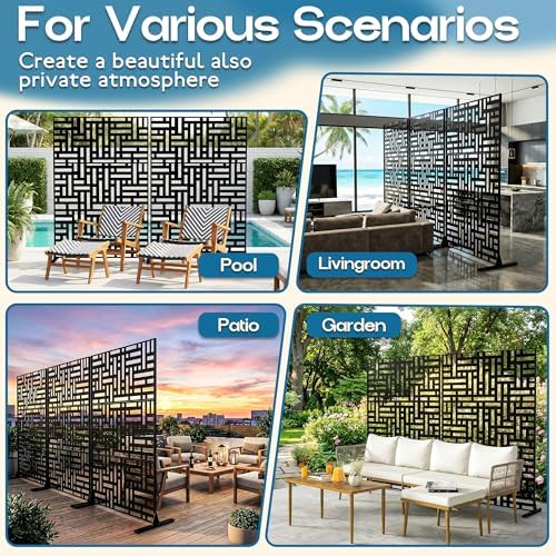 mtart metal privacy screen 72" h x 47.2" on a desk or shelf