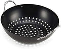 Farberware Barbecue Nonstick Mini Round Wok Topper, 8-Inch, Black