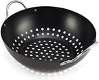 Farberware Barbecue Nonstick Mini Round Wok Topper, 8-Inch, Black