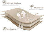 LOVE STORY Rectangle 10'x12' Waterproof Sun Shade Sail Canopy UV Block for Outdoor Patio Backyard Carport,Taupe(We Make Custom Size)