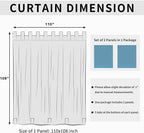 Easy-Going Outdoor Patio Curtains Detachable Tab Top Windproof Weatherproof Curtain for Cabana, Porch, Pergola and Gazebo, Tab Bottom Drape, 2 Panels, 110W x 108L inch, Sky Blue