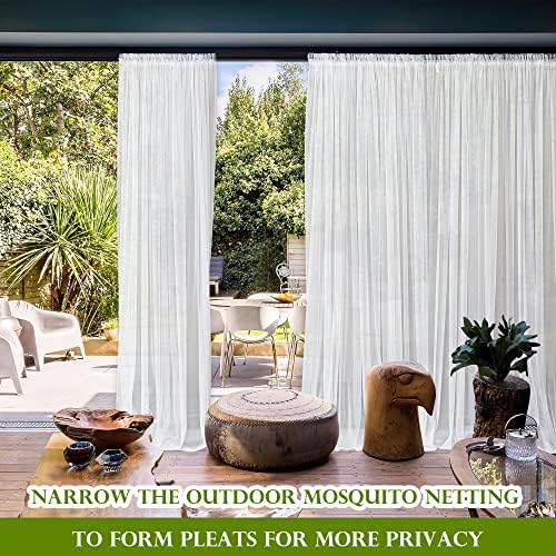 ryb home mosquito netting outdoor curtains for patio on a desk or shelf