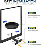 3 Pack Black Metal Indoor Window Plant Shelves Hanging Plant Shelves Picture Frame Outdoor Plant Rack for Indoor Outdoor,Decoration Racks for Home Decor Wall