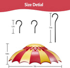 Beserie Hummingbird Feeder Umbrella Cover 14" with Ant Moat Big RedYellow | Dome Shade Weather Rain Guard, Hanging Squirrel Baffle for Bird feeders, Anti Sun/Snow/Ants Keep Nectar/Seed Fresh 3 Hooks