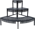 aboxoo 3-tier metal plant stand, stair-step corner shelf, main product view