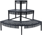 aboxoo 3-tier metal plant stand, stair-step corner shelf, main product view