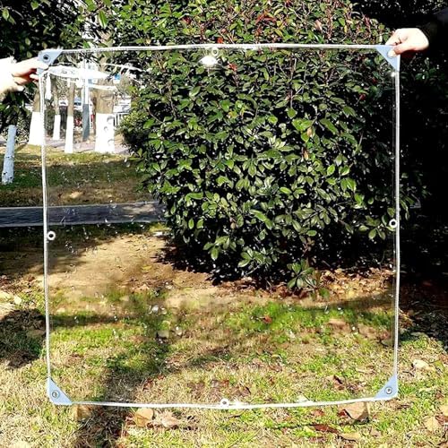 8' x 10' clear tarps heavy duty pvc, close-up detail