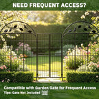 decorative garden fence, 32in h x 12ft l, front angle view