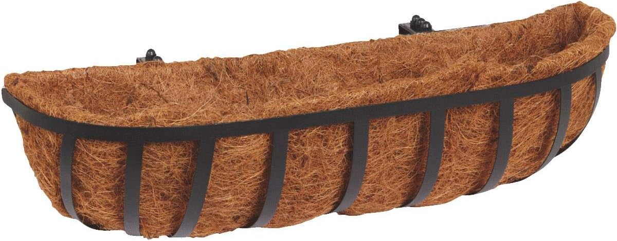 CobraCo HTR24-B 24-Inch English Horse Trough Planter, Black