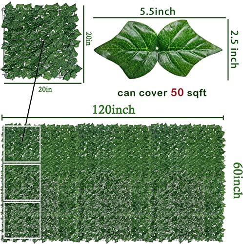 bybeton 60"x120" (50sqft) ivy privacy fence shown in use