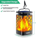 TomCare Solar Lanterns Outdoor, Flickering Flame Hanging Lights, 6 Pack | Realistic Flame Effect, Charges in 6-8 Hours, 10-12-Hour Runtime, IP65 Waterproof, Auto On/Off for Patio, Garden and Porch