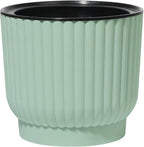 T4U 4.5 Inch Plant Pots Self Watering, 6 Pack African Violet Pots, Small Plant Pots for Plants, Small Indoor Plant Pot, Self Watering Planter for African Violet, Succulents (6 Pack 4.5" Pots, Green)