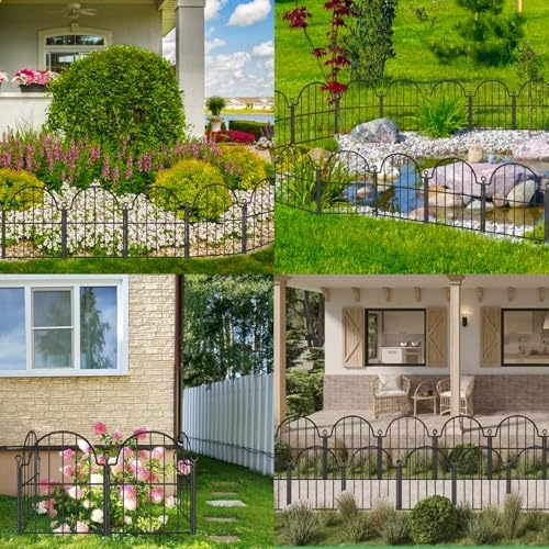 blingluck decorative garden fence, 17in(h) x 21ft(l), with, package contents