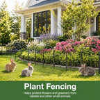 decorative garden fence, 27.2 ft rustproof no dig, view 9