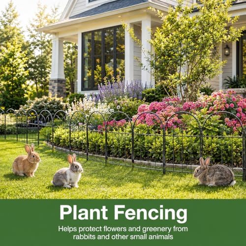 decorative garden fence, 27.2 ft rustproof no dig, view 9