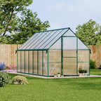 8'x14' aluminum-framed polycarbonate greenhouse, heavy duty polycarbonate greenhouse, view 9