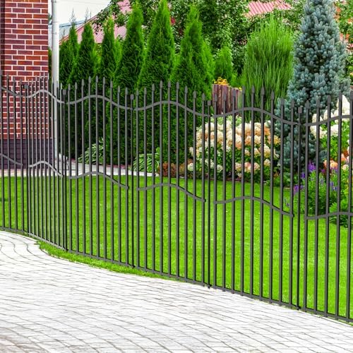 no dig garden fence 48" h x 18'l, front angle view