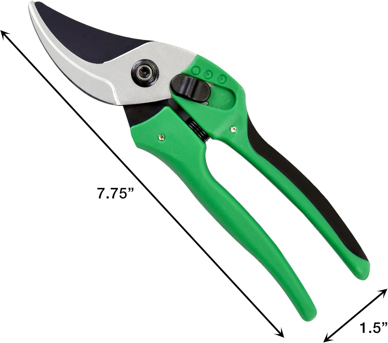 Pri Gardens 8 Inch Garden Pruner with a SK5 Carbon Steel, Non-stick, Rust Resistant Blade. Adjustable for Small and Large Hands