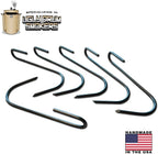 LavaLock Meat Hooks Rib Hangers Stainless Steel for UDS WSM BBQ Pit Smokers Bacon Chicken Sausage etc, 6 Pack