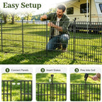 no dig garden fence outdoor for yard, 24in, package contents