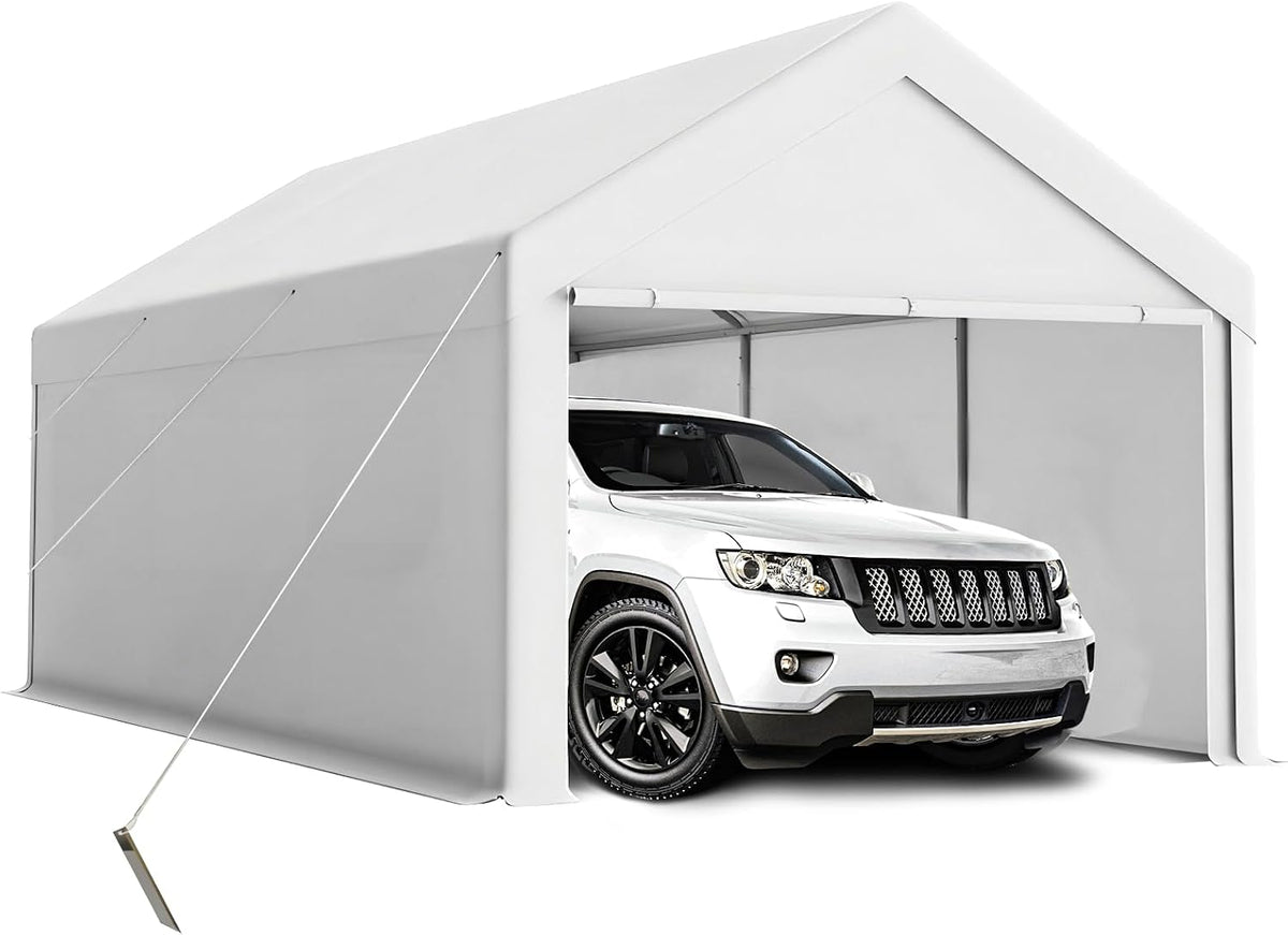 carport 10x20ft heavy duty canopy storage shed,portable garage, main product view