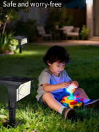 Solar Spot Lights Outdoor Waterproof, 2pack Landscape Spotlights Solar Powered, 3 Lighting Modes Garden Lights for Yard Tress Outside House