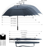 G4Free 47/54/62/68/72 Inch Automatic Open Golf Umbrella Oversize Extra Large Double Canopy Vented Windproof Waterproof Stick Umbrellas