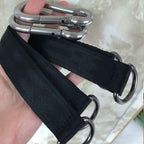Tree Swing Straps, 2 PCS 25cm / 9.8inches Heavy Duty Hanging Straps Holds 440 lbs with Carabiner Perfect for Hammock, Plank