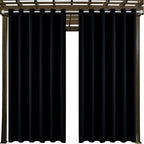 Outdoor Indoor Curtains W84 x L108 for Patio - Weather-resistant Window Panels Privacy Protect Grommet Top Thermal Insulated Home Curtain for Porch Pergola Lawn Garden Hot Tub Area (2 Panels)
