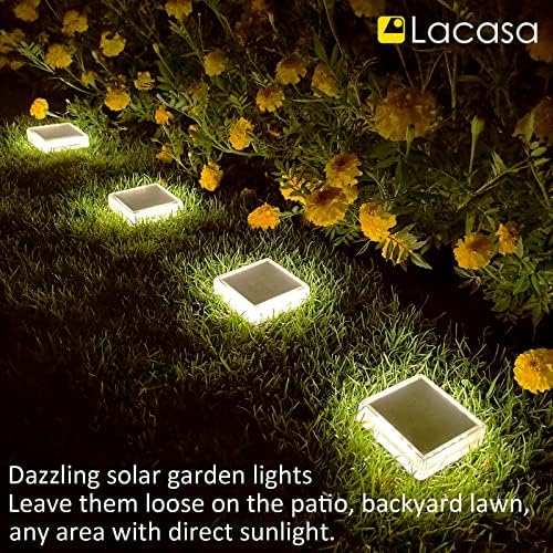 lacasa solar deck lights, 4 pack 30lm led, side view