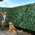 vevor artificial ivy privacy fence screen, 96 x, front angle view