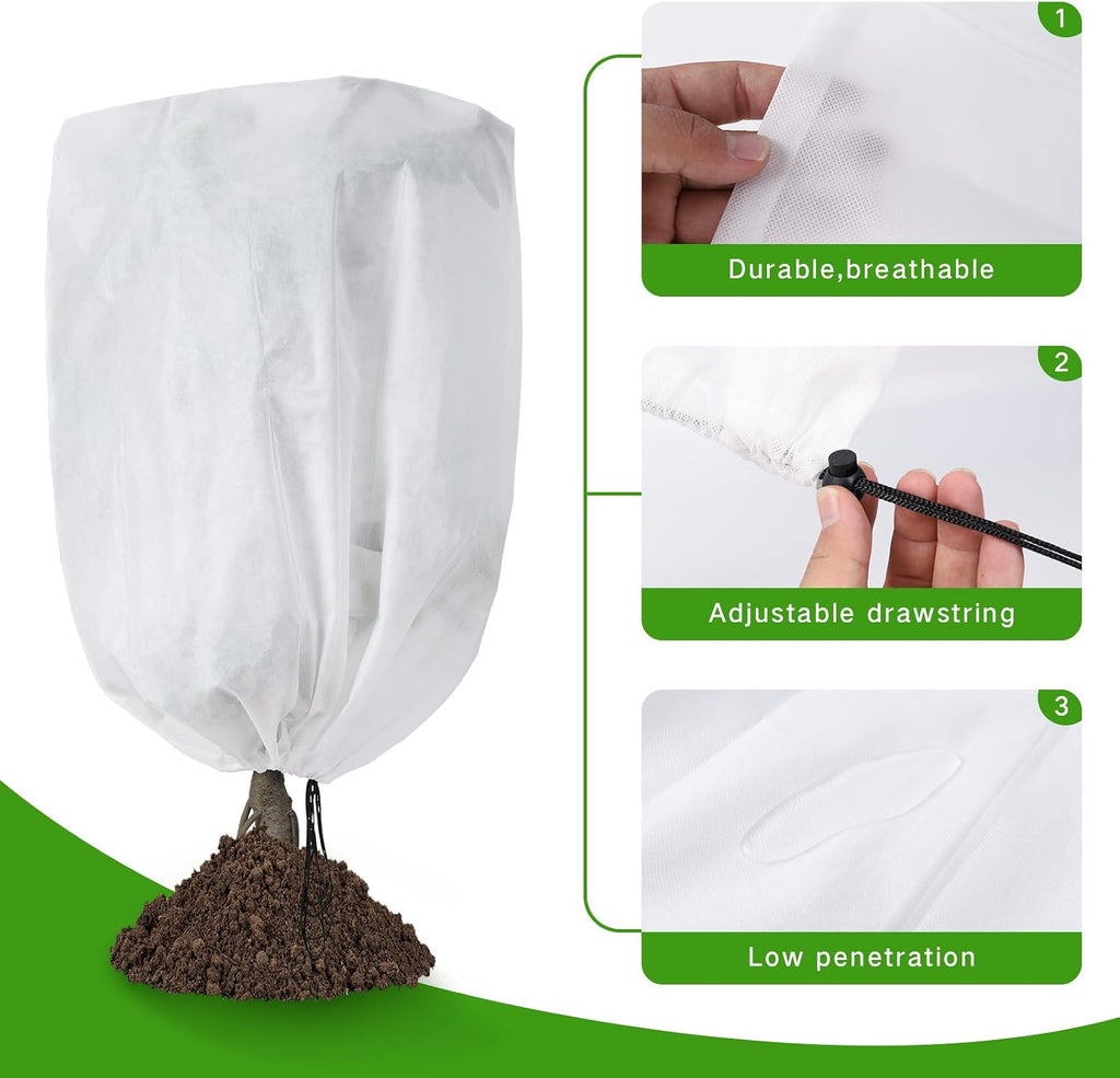 garutom 4-pack plant covers freeze protection 48" x, close-up detail