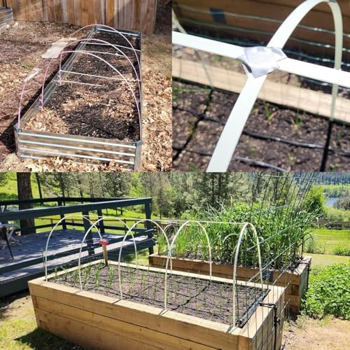 garden hoops 60pcs, sunwuk greenhouse hoops for 2.5-5.5ft on a desk or shelf
