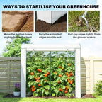 outsunny mini greenhouse portable roll-up door 78.7" x on a desk or shelf