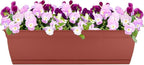 The HC Companies 24" Eclipse Plastic Window Box 7.76"x24"x6.57" in Clay Color