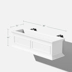 Veradek Brixton Series Plastic Railing Planter - Rectangular Planter for Outdoor Deck/Balcony | Crack-Resistant with Adjustable Rail Attachment | Classic Estate Design for Herbs, Succulents, Flowers