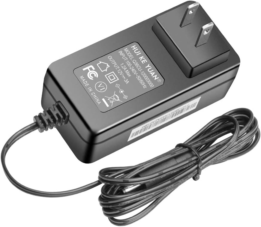 12V AC/DC Adapter Compatible with AeroGarden Harvest Elite Slim 360 100690-BLK 100691 100692-BLK 100693-PPL 100694-BLK 100695-PPL Indoor Garden LED Grow Light Power Supply